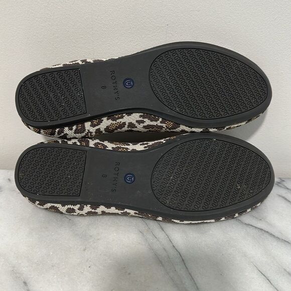 ROTHY'S Mocha Spot Animal Leopard Print Loafer Size 8, Comfy, Casual - Picture 9 of 13